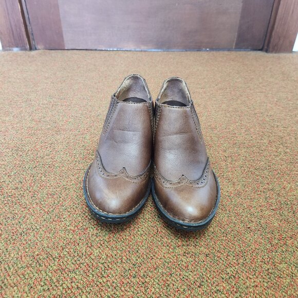 Born Leather Slip on Heeled Booties - Picture 2 of 11